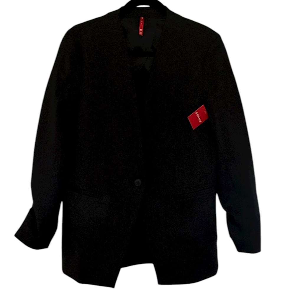 SPANX Perfect Collarless One button jacket/blazer, Classic black, size M, NWT - Picture 3 of 8